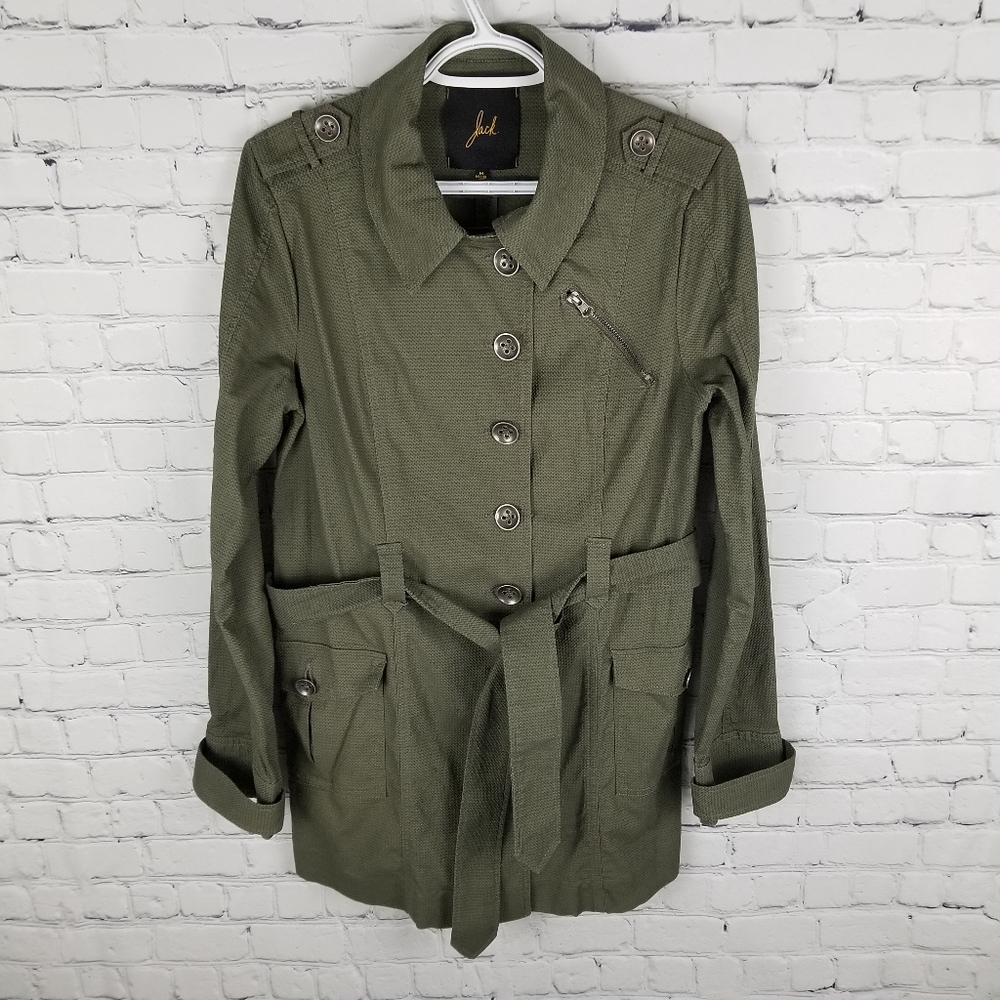 JACK. | belted button up utility style jacket